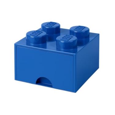 Imagem de Room Copenhagen LEGO Brick Drawer, 4 Knobs, 1 Drawer, Stackable Storage Box, Bright Blue