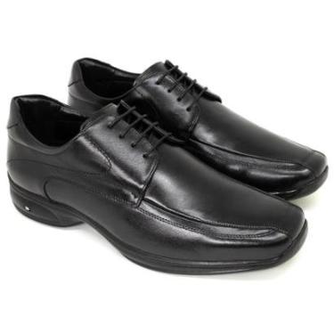 Imagem de Sapato Social Jota Pe 3D Couro Cadarço Confortável 71454-Masculino