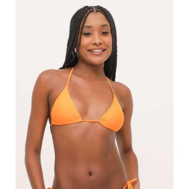Imagem de Top Biquíni Cortininha Liso Bojo Removível Marisa-25003, Laranja, P