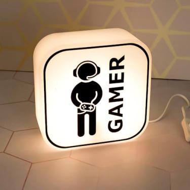 Imagem de Luminária Box Gamer LED Premium | Decoração Setup Parede ou Mesa