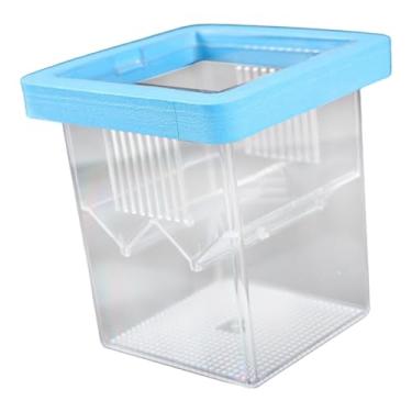 Imagem de Bothyi Caixa de Criação para Aquário, Recipiente para Incubação de Alevinos, Isolamento de Ovos de Peixes, Caixa de Isolamento Quadrada para Aquário E Camarõ, Azul