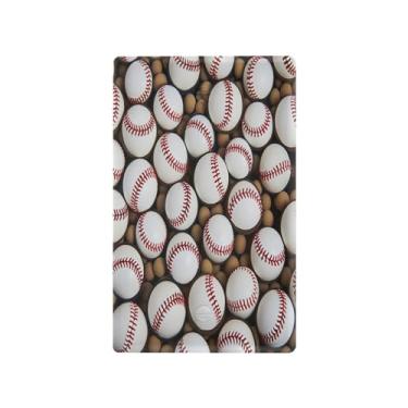 Imagem de Wassud Placa de cobertura de interruptor de luz de beisebol suave, 1 capa de tomada em branco placa de parede decorativa decoração de casa sala de estar quarto