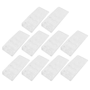 Imagem de Rolhas de porta Segurança Pesado Transparente Empilhável Quadrado Suporte de Porta Rolha para Home Office Hospital Escolas Material TPR 4 x 9,4 cm 10 Pcs