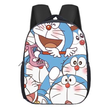 Imagem de Mochila escolar Doraemons Anime Saco escolar 30x13x40cm Oxford