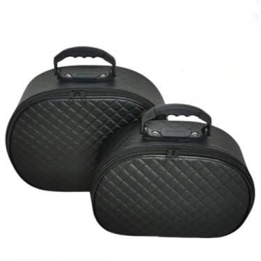 Imagem de Estojo de CosméTicos de Viagem, Design Preto em Forma de Crescente, Adequado Para Guardar Esmaltes, Batons e Itens Semelhantes