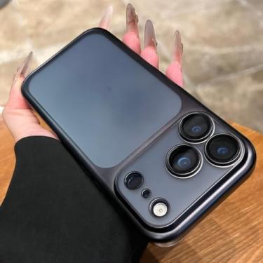 Imagem de Capa protetora fosca para iPhone 17 Air 16e 14 15 16 13 17 Pro Max Plus 16 Pro 17 Pro Max (para iPhone 15 Pro/Preto)