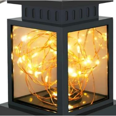 Imagem de Lanterna Lâmpada Solar LED Suspensa Tipo Lampião Decorativo IP65 – Iluminação Externa Sustentável, Automática, Resistente à Chuva, Jardim e Varanda