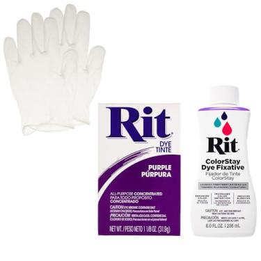 Imagem de Rit Dye Powder com conjunto de fixadores ColorStay – Kit tudo em um com luvas para reduzir o sangramento de cor
