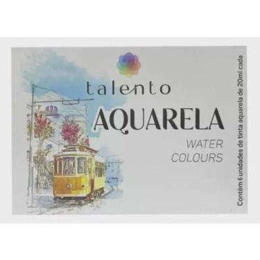 Imagem de Kit de Tinta Aquarela Talento Water Colours 6 Cores de 20ml - Daiara/T