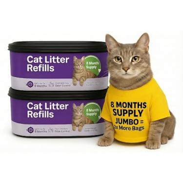 Imagem de 5-Star recargas de areia para gatos (pacote com 2) compatíveis com o gênio da ninhada e o balde do gênio do animal de estimação