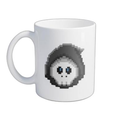 Imagem de Caneca Xícara de Café Porcelana 300ml Com Design Doom Pixel Art