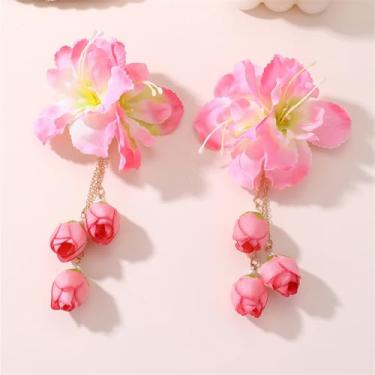 Imagem de Um par de grampos de cabelo de casamento, presilhas de cabelo de cristal feitas à mão com design floral, presilhas de pérolas, clipes de flores de strass, acessórios de cabelo para mulheres e meninas