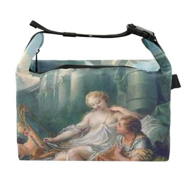 Imagem de TSENQUE Fran?ois Boucher Impressão Rococó Venus Lancheira para Mulheres Lancheira Macia Lancheira para Trabalho Rosa Linda Bolsa Térmica para Adultos