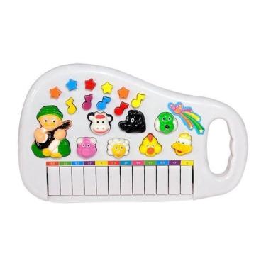 Imagem de Piano Musical Teclado Infantil Sons E Luzes Animais Sitio