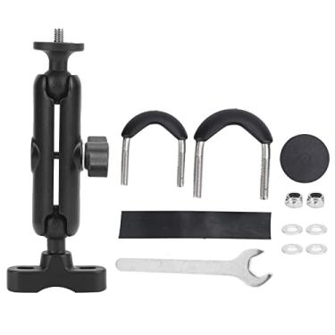 Imagem de Suporte para câmera de ação de motocicleta Suporte de espelho de guidão, suporte de gravador de direção DV para montagem segura. Projetado para câmeras de ação de motocicleta e bicicleta, este suporte