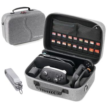 Imagem de [Upgraded Compact]Carrying Case for Nintendo Switch 2 All in One Case with Dock, Hard Shell Portable Travel Carry Bag for Switch 2, Pro Controller, 18 Game Cards and Other Accessories (Grey)