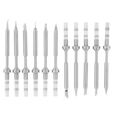 Imagem de Cosiki TS100 Mini Pontas de Substituição de Ferro de Solda de Aço Inoxidável para Aumento Rápido de Temperatura para Ferro de Solda TS100, Ecológico, 1 Unidade para Entusiastas de (Conjunto de 11