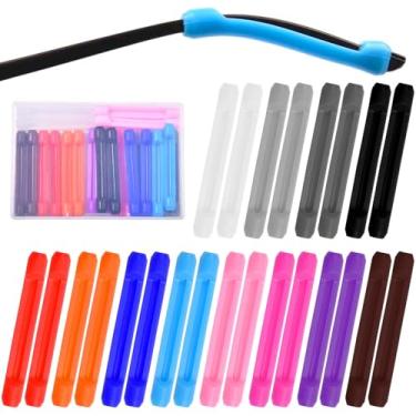 Imagem de Retentor de manga com pontas de têmpora de silicone macio, 12 pares de retentores elásticos antiderrapantes para óculos de sol, óculos de leitura, antiderrapante, confortável, para ficar