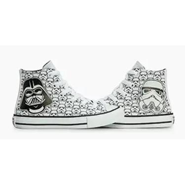Imagem de Tênis Converse X Star Wars Chuck Taylor All Star Juvenil Cano Alto Branco CK13990001 Original-Unissex