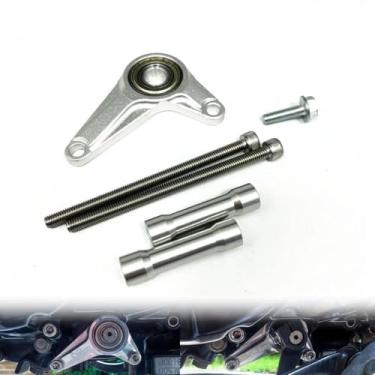 Imagem de GUANYMOTOR MSX125 Acessórios de suporte de eixo de câmbio compatíveis com Msx125 MSX 125SF Grom Monkey 125 Z125MA 2021 2022 2024 2025 Motocicleta CNC Shifter Stabilizer (prata)