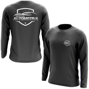 Imagem de Camiseta Manga Longa Estética Automotiva - Estampa Norte, G2, Cinza ch