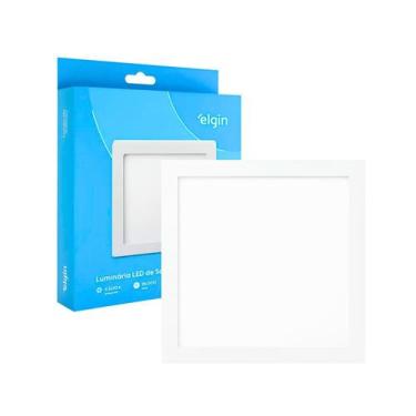 Imagem de KIT 5 Luminárias LED DE Sobrepor 18W 6500K Quadrada Elgin
