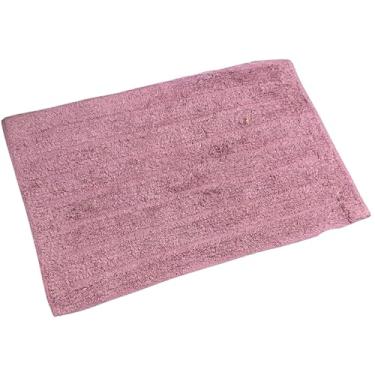Imagem de Tapete Retangular Listrado 100% Algodão 60x40cm (Rosa)
