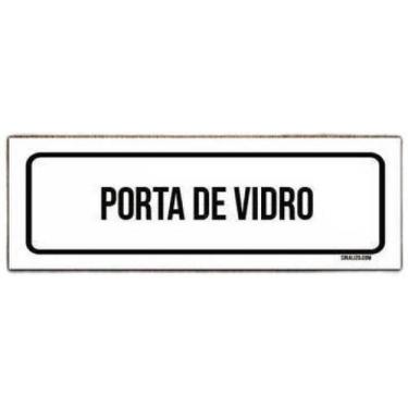 Imagem de Placa De Sinalização Setor - Porta De Vidro (23X9) - Sinalizo.Com