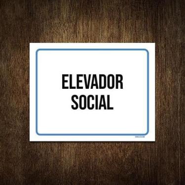 Imagem de Placa Ambiente Sinalização Setor Elevador Social 27X35 - Sinalizo