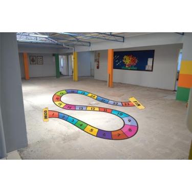 Imagem de Adesivo para Piso de Escola e Creche Jogo de Pista Numerada - Colakoal