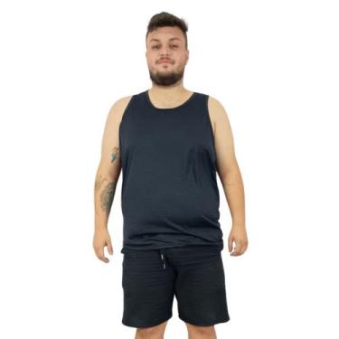 Imagem de Regata Plus Size Masculina Básica Dry Fit Academia Treino - FR Moda Fi