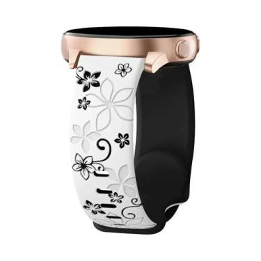 Imagem de Pulseira De Silicone Gravada De 20mm Para Samsung Galaxy Watch 7/6/5/4