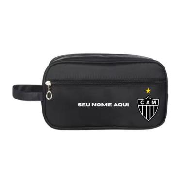 Imagem de Necessaire Nylon Premium Cor Preta e Azul Estampa Time Nome - Mormino,