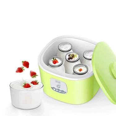 Imagem de Lss9azznmm Forro de vidro para máquina de iogurte inteligente e 5 copos de 100 ml para uso doméstico pequena mini máquina de vinho de arroz Natto