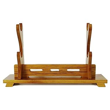 Imagem de pcagfaajmh Suporte de espada Suporte de arma Samurai Suporte de espada Suporte de exibição Katana Suporte para Katana Genji e Espadas Samurai (E)