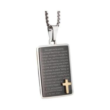 Imagem de Pingente De Crucifixo Dourado Para Homens, Colar Religioso Estilo Miam