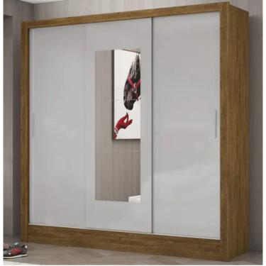 Imagem de Guarda Roupa Dubaí Com Espelho Cinamomo/Off - Carioca Móveis