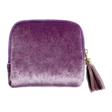 Imagem de Dynwave Estojo organizador de joias pequeno para viagem, porta-anéis, elegante suporte de veludo para brincos, bolsa para guardar pequenos objetos, ideal para, Tolet