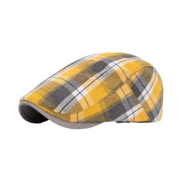 Imagem de Boina Xadrez Colorida Para Homens E Mulheres, Design Fino, Estilo Brit