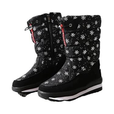 Imagem de Botas De Neve Unissex Impermeáveis Com Forro De Lã Antiderrapantes Par