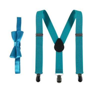 Imagem de Conjunto De Suspensórios Ajustáveis Com Gravata Borboleta Para Criança