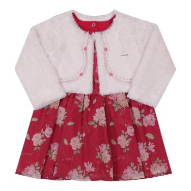 Imagem de Vestido Estampado Bolero Pelo Luxo Bebê Menina Paraiso 13092-Feminino