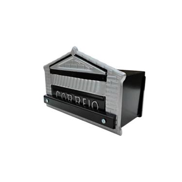 Imagem de Caixa de Correio Cartas Para Grade Detrás Preta 15x23x11cm