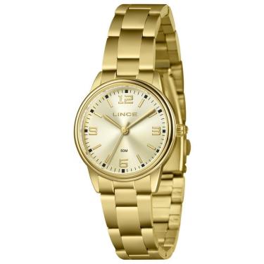 Imagem de Relógio Lince Feminino Ref: Lrgm026L32 C2Kx Casual Dourado
