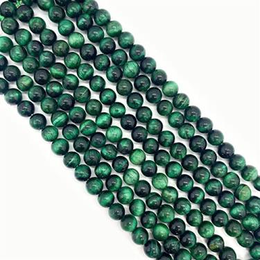 Imagem de Miçangas semiacabadas de pedra natural contas redondas coloridas olho de tigre contas soltas 6 mm-10 mm contas de contas de furo vertical de cor mista DIY acessórios de joias 1 peça (cor: 3,8 4 cm