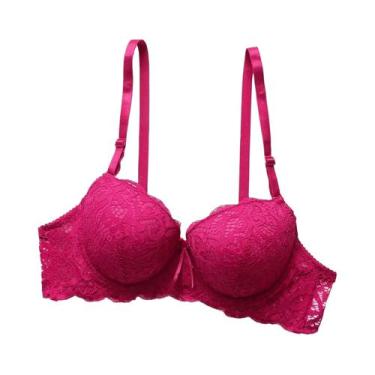 Imagem de Sutiã De Renda Push up Para Mulheres Adultas, Anti-Flacidez, Lingerie 