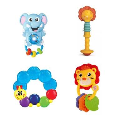 Imagem de Kit C/ 4 Mordedor E Chocalho Para Bebês - Zoop Toys - Zoop Toys, Elka