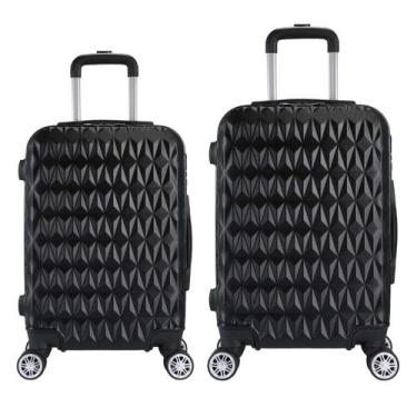 Imagem de Kit 2 Mala de Viagem Bordo PP 10kg Padrão ANAC e Média Em ABS - EAGLE,