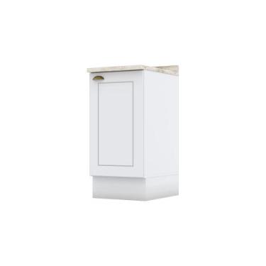 Imagem de Balcão 40cm com Tampo 1 Porta Americana Henn - Branco HP/Calcare