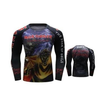 Imagem de Camiseta De Fitness Masculina De Manga Longa Para MMA, BJJ E Boxe, Ras